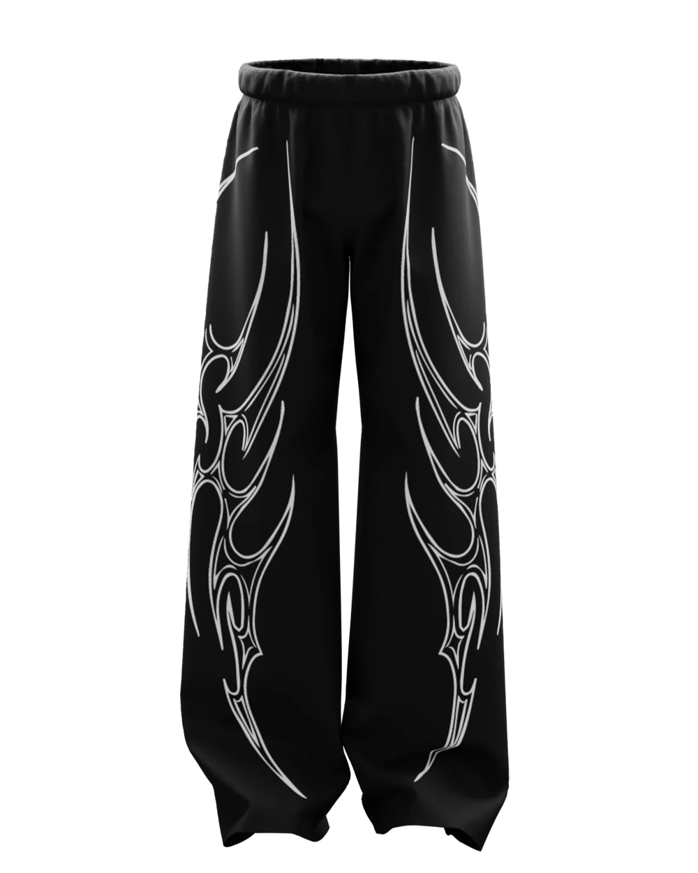VEDHA BLACK UNISEX STRAIGHT BAGGY PANTS