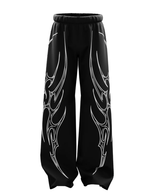 VEDHA BLACK UNISEX STRAIGHT BAGGY PANTS