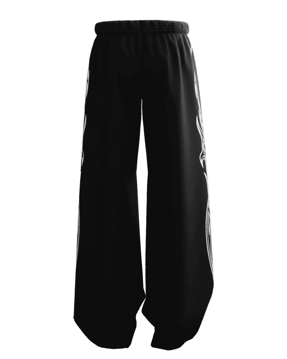 MAYA BLACK UNISEX STRAIGHT FIT BAGGY PANTS