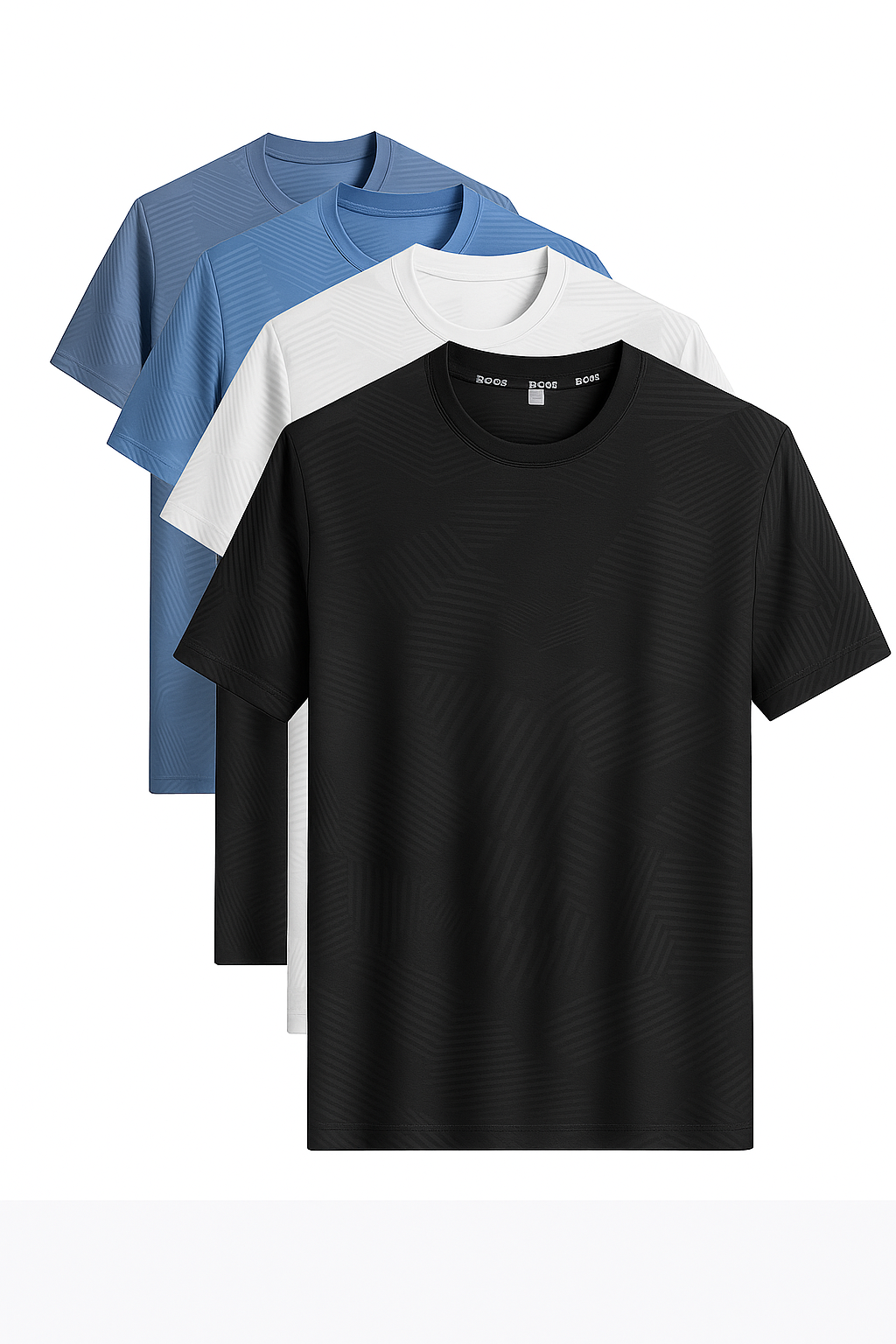 Men's Round Neck Polyester Casual T-shirt (Pack of 4)