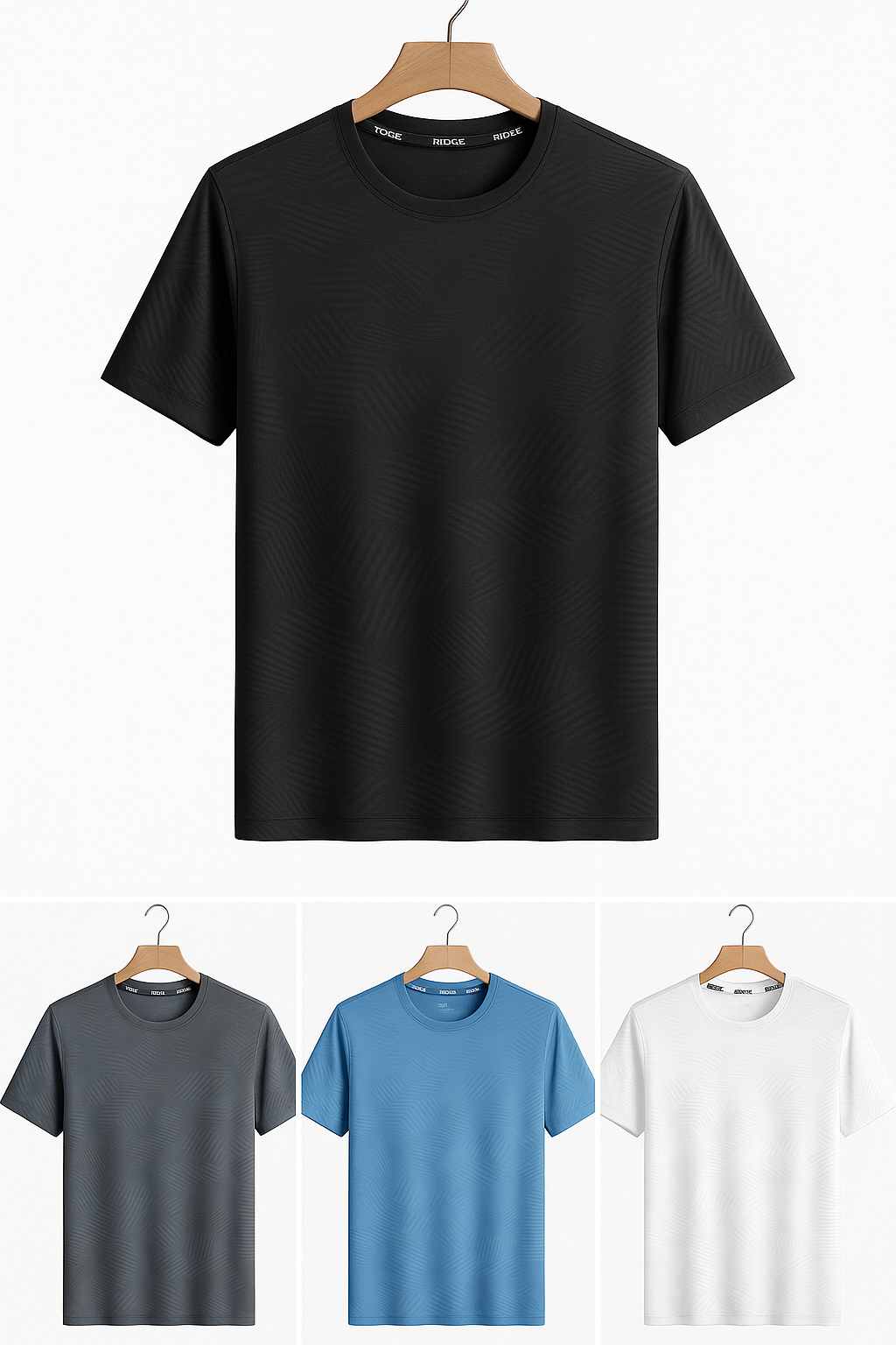 Men's Round Neck Polyester Casual T-shirt (Pack of 4)