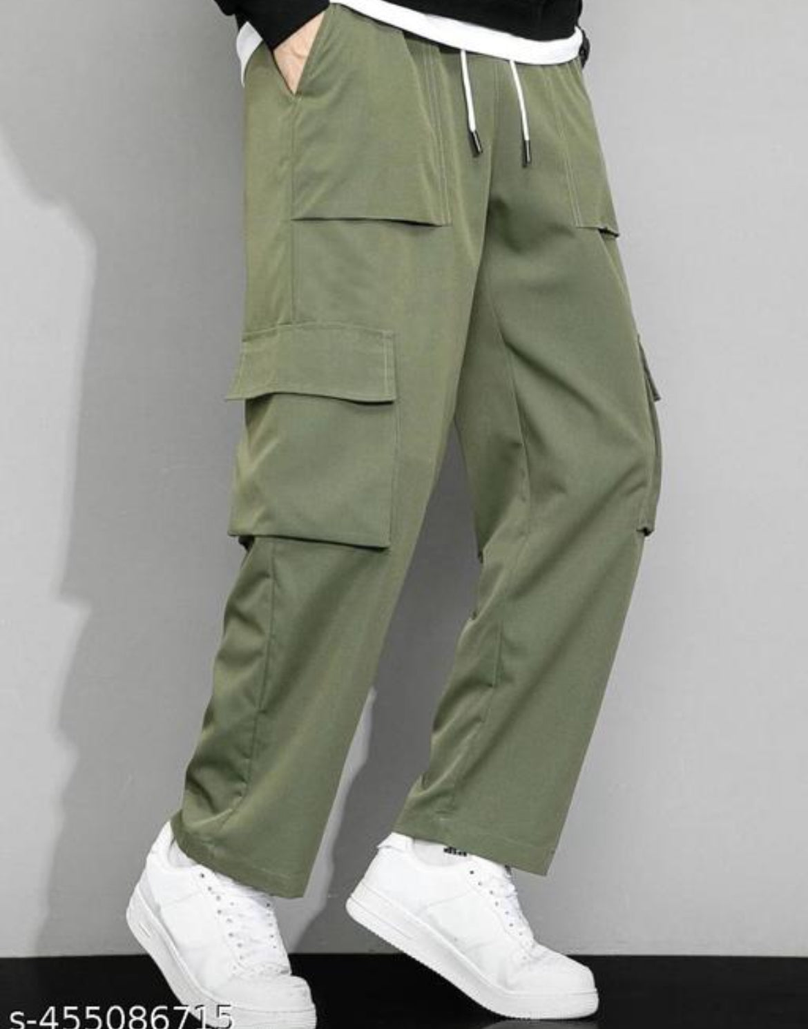 Cotton cargo pants for men