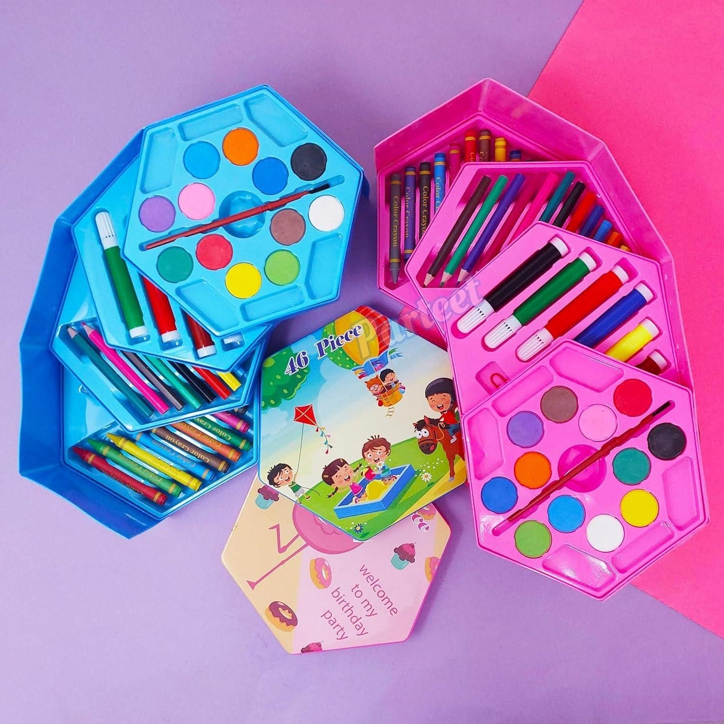 Kids Study Toy Set || 46 Piece Art Set